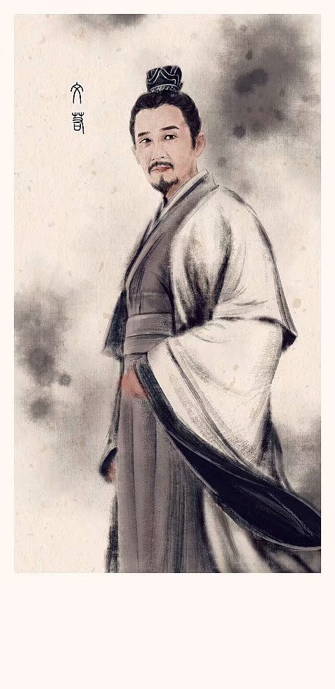 原创作品插画商业插画中国风荀彧三国谋士果陀果陀果陀ai创作实验室70