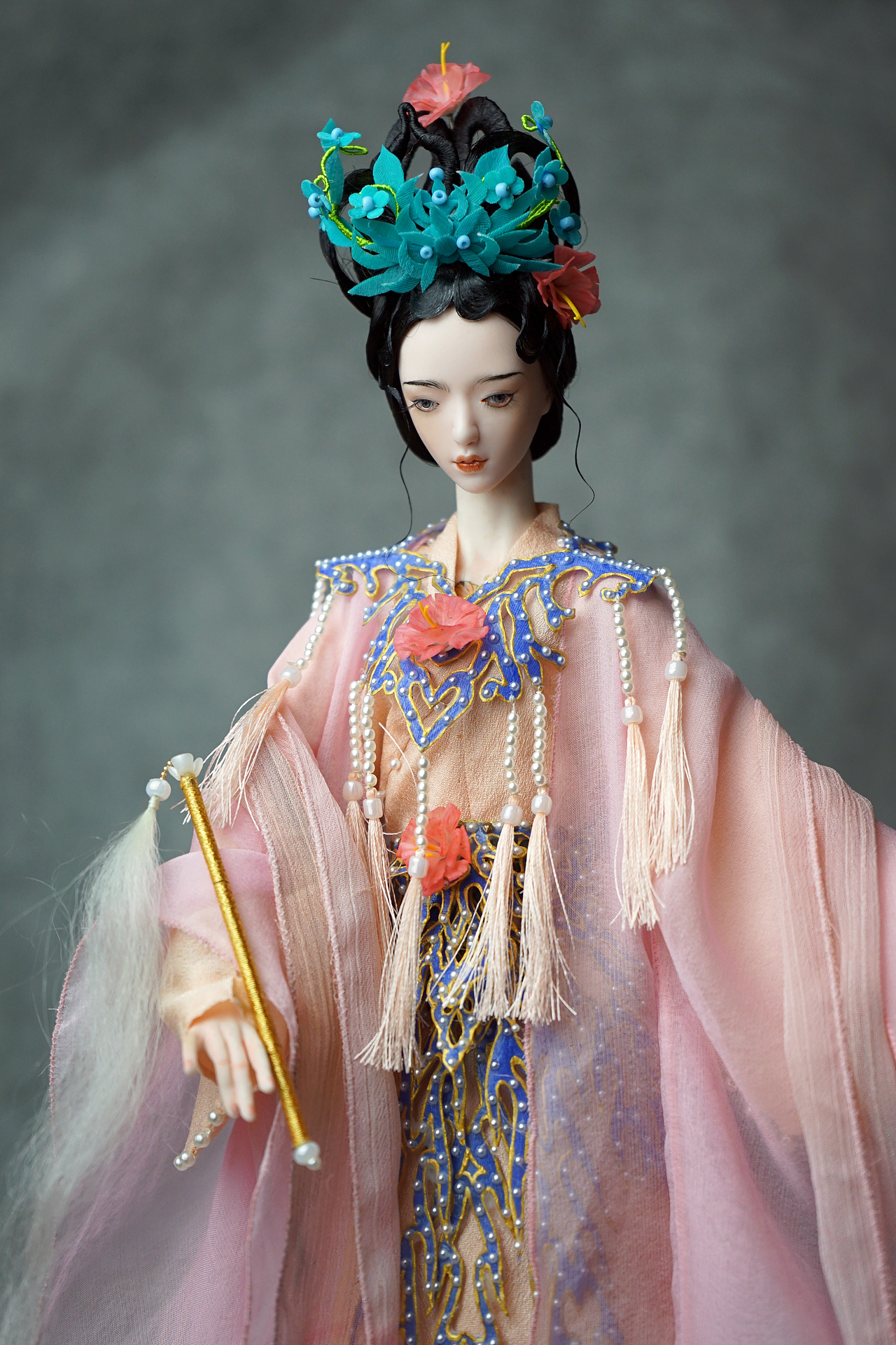【陶瓷bjd】蜀葵花神  4厘米特体 护佑蜀地安然无恙