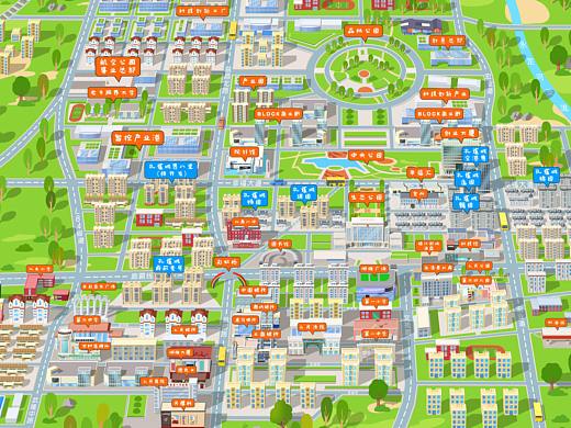 地产公司卡通地图