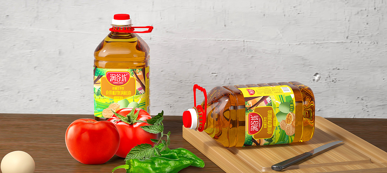 外星部落案例 | 潤谷坊 — 吃油要健康 認(rèn)準(zhǔn)潤谷坊（圖ZMzE1MzIyMjQ0） - 生活用品 - 站酷設(shè)計(jì)師外星部落快銷咨詢原創(chuàng)素材 - 站酷ZCOOL