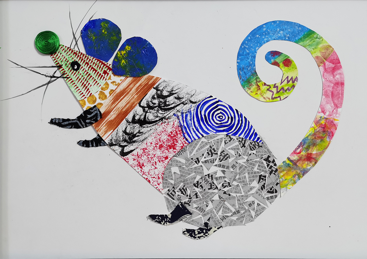 动物形象综合材料装饰画系列作品