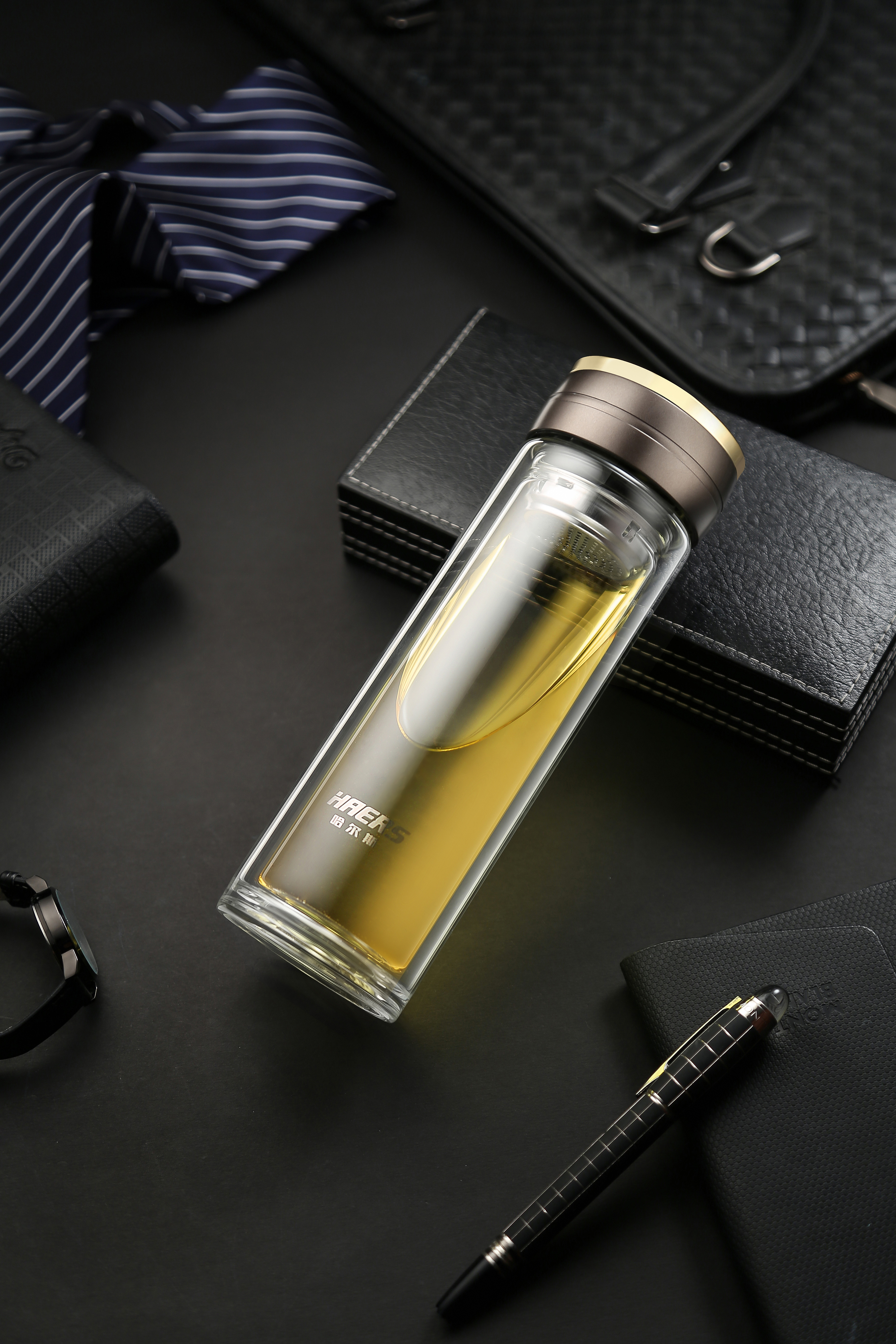 男士 商务 玻璃杯 静物 产品 拍摄 高端 深色