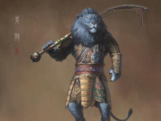 中国神话人物系列：西游记-青狮