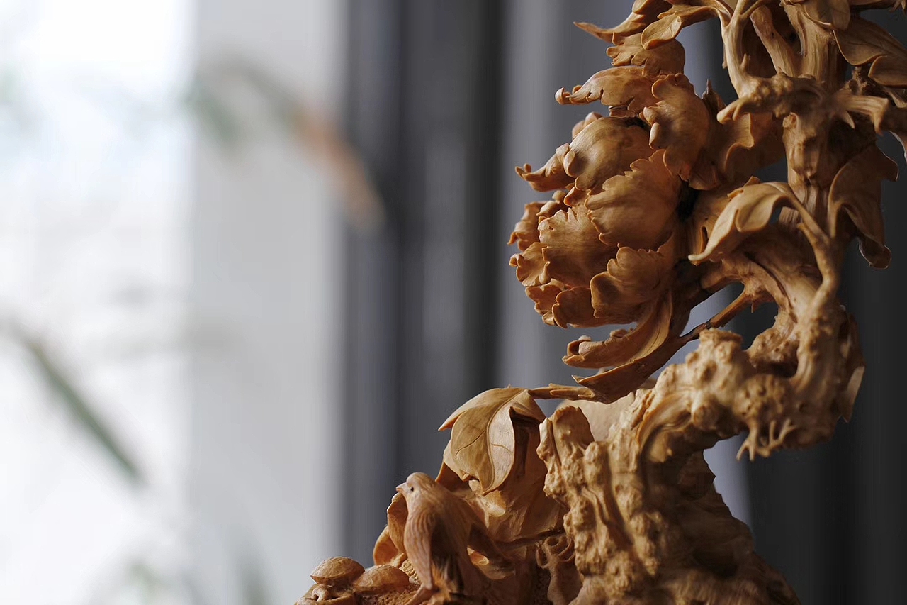 花开富贵（图ZMTQyMjA2Mjcy） - 工艺品设计 - 站酷设计师檀韵红木艺术原创素材 - 站酷ZCOOL