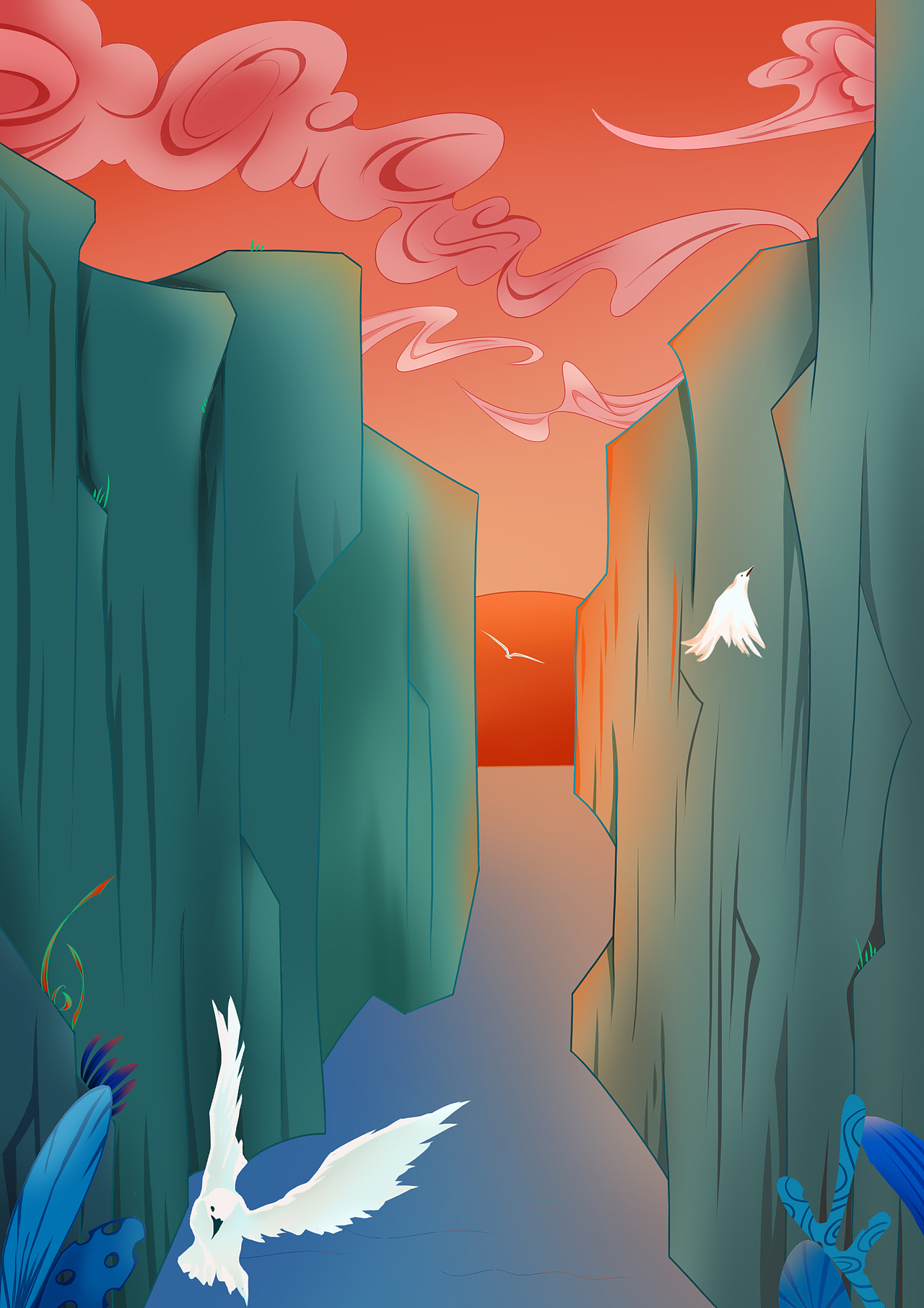 山水画（图ZMzAzNjQxMDMy） - 创作习作 - 站酷设计师蓝色的问原创素材 - 站酷ZCOOL