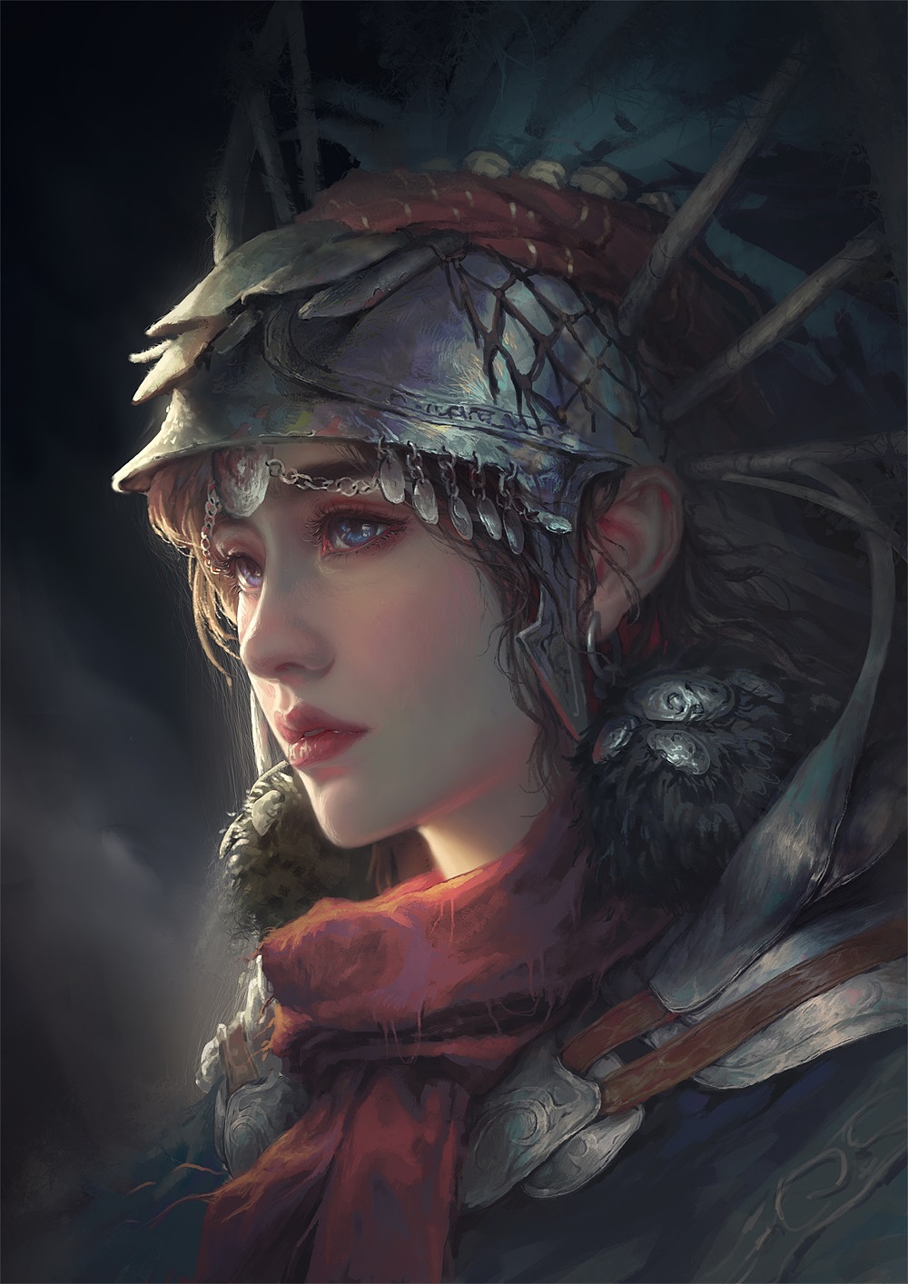 插画头像『Quiet』过程解析（图ZMjE2NzUyMDg0） - 商业插画 - 站酷设计师米罗CG原创素材 - 站酷ZCOOL