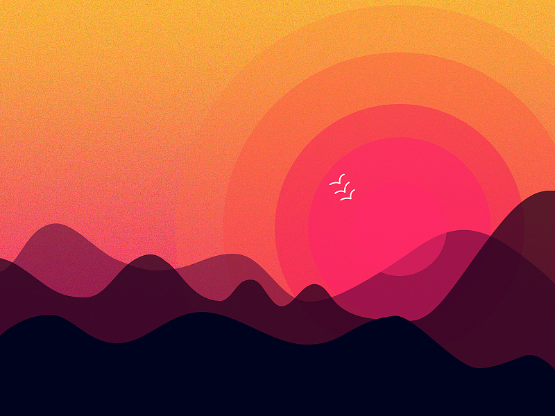 渐变风景插画（图ZMTA4NDg5MDI0） - 闪屏/壁纸 - 站酷设计师萧萧_Sophia原创素材 - 站酷ZCOOL