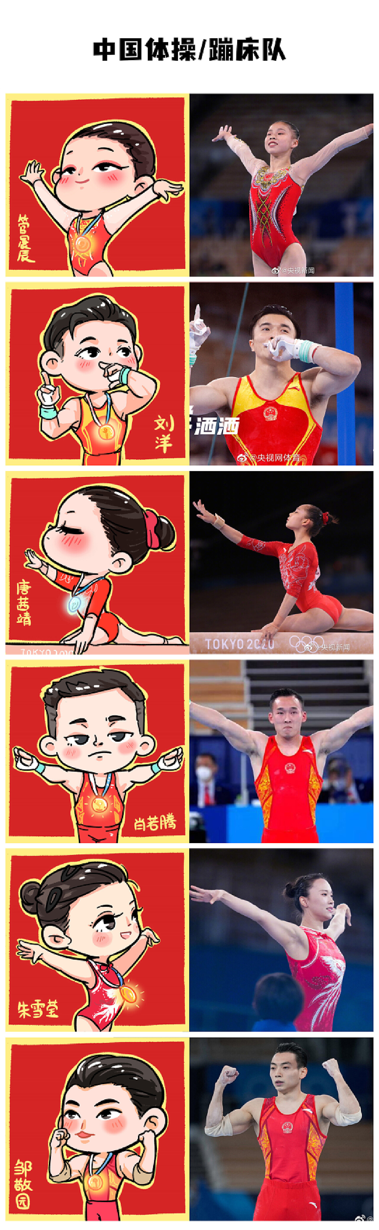 作者用画笔记录下了多幅冬奥会中国奥运健儿们的荣耀时刻