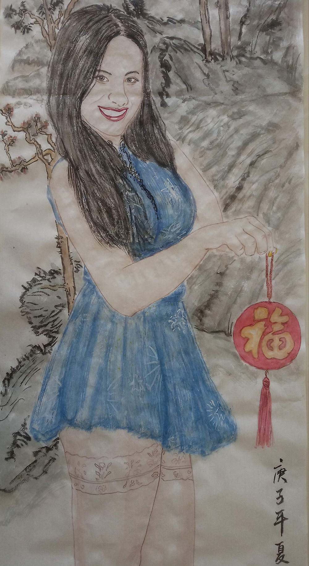 国画人物——兼工代写
