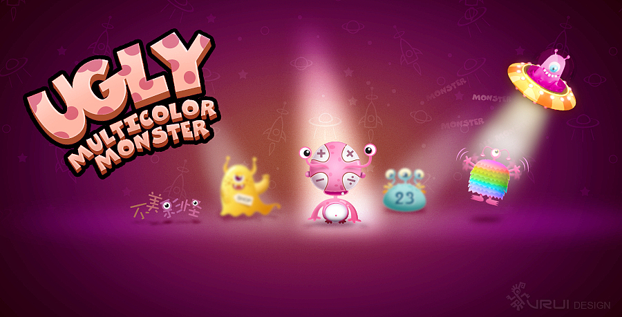 不美彩怪（图ZNTc5NTQwMA==） - 主题/皮肤 - 站酷设计师aaron_rui原创素材 - 站酷ZCOOL