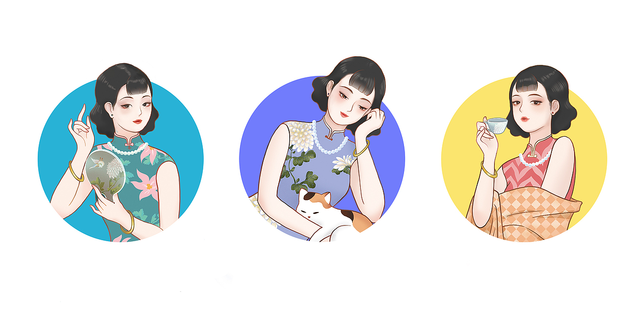 国潮复古-品牌插画包装