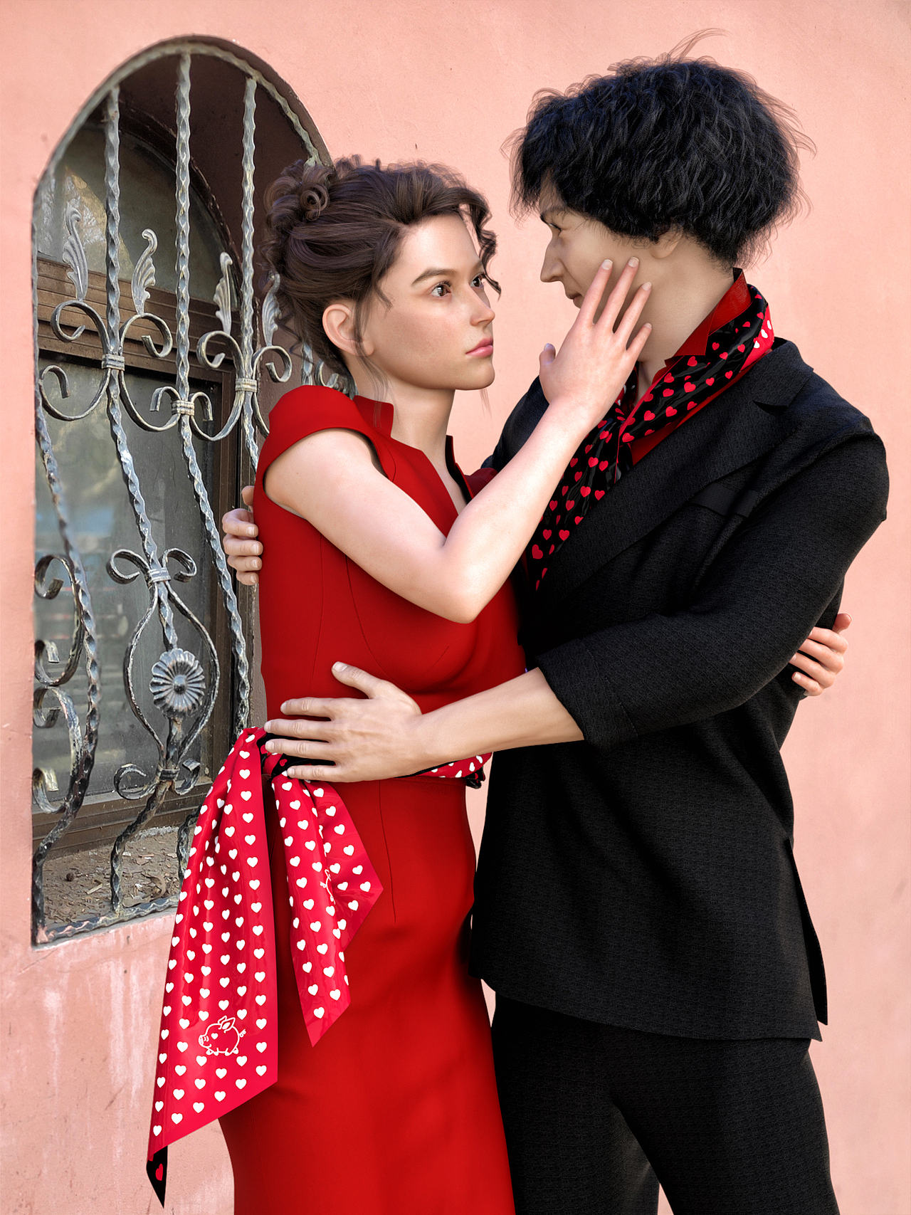 虚拟模特|数字人：情人节街拍（视频）