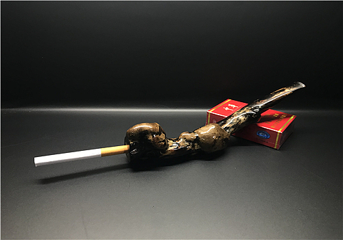 李汉光黑珊瑚海柳烟嘴 文玩珠串设计配搭