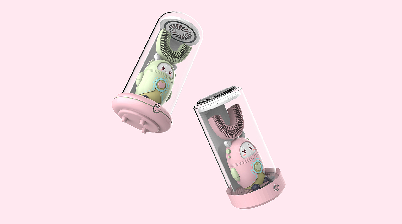 u型儿童电动牙刷设计---已上架--有外观专利