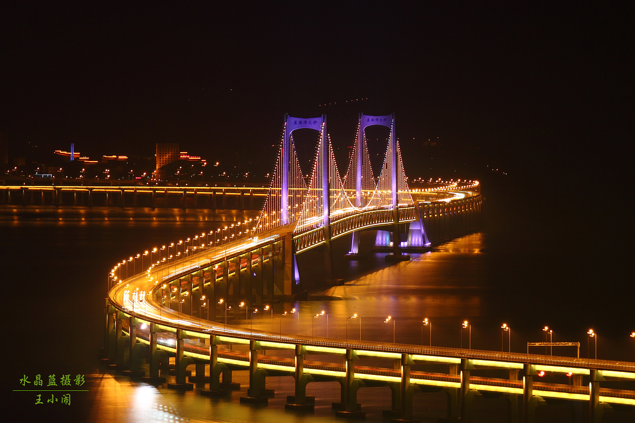 大连地标跨海大桥航拍高清摄影大图-千库网
