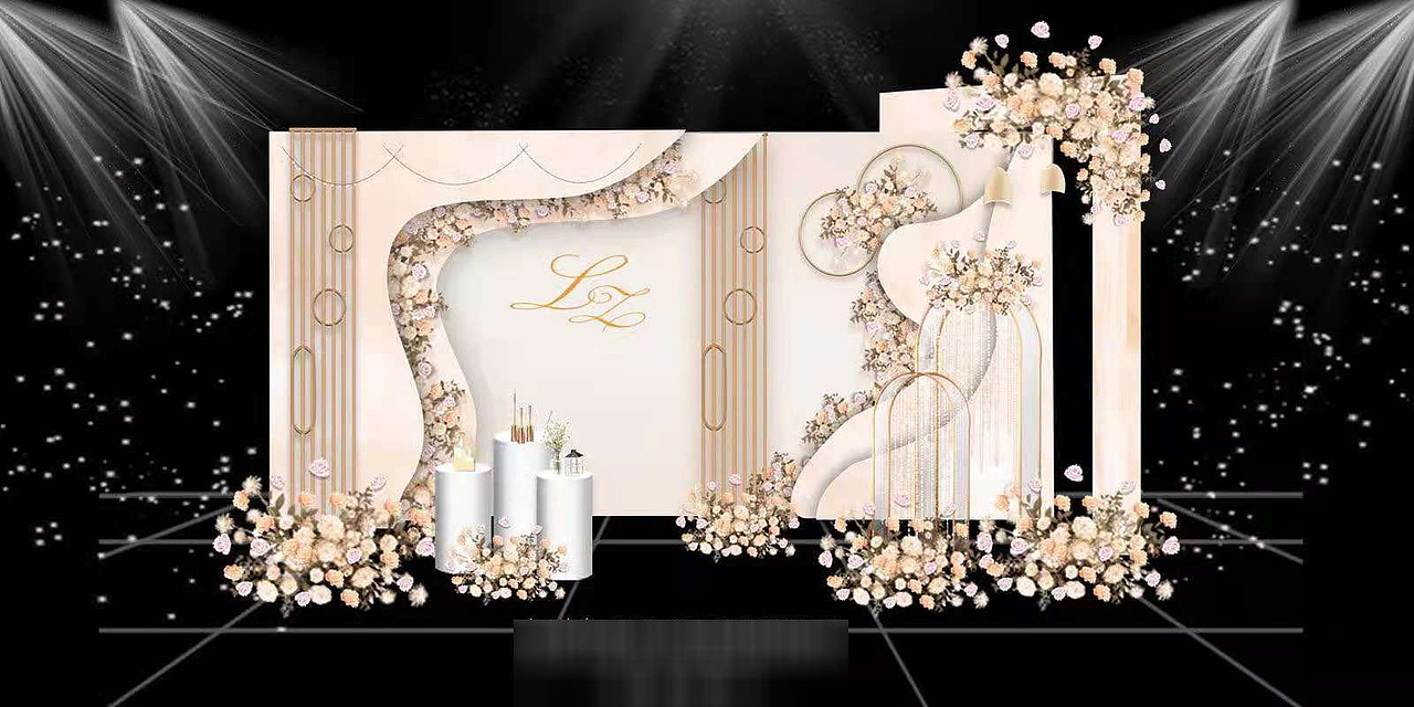 唯美高雅香槟粉婚礼（图ZMjU0ODI1NjY0） - 展陈设计 - 站酷设计师巨蟹小叔叔原创素材 - 站酷ZCOOL