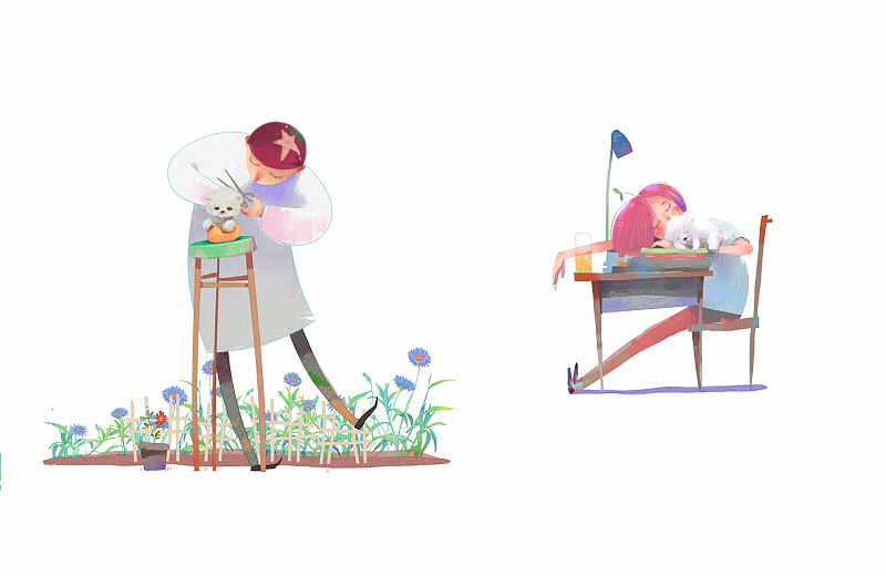 工作系列插画作品一（图ZMzI3MDQ0MzY=） - 商业插画 - 站酷设计师阿肯啊原创素材 - 站酷ZCOOL