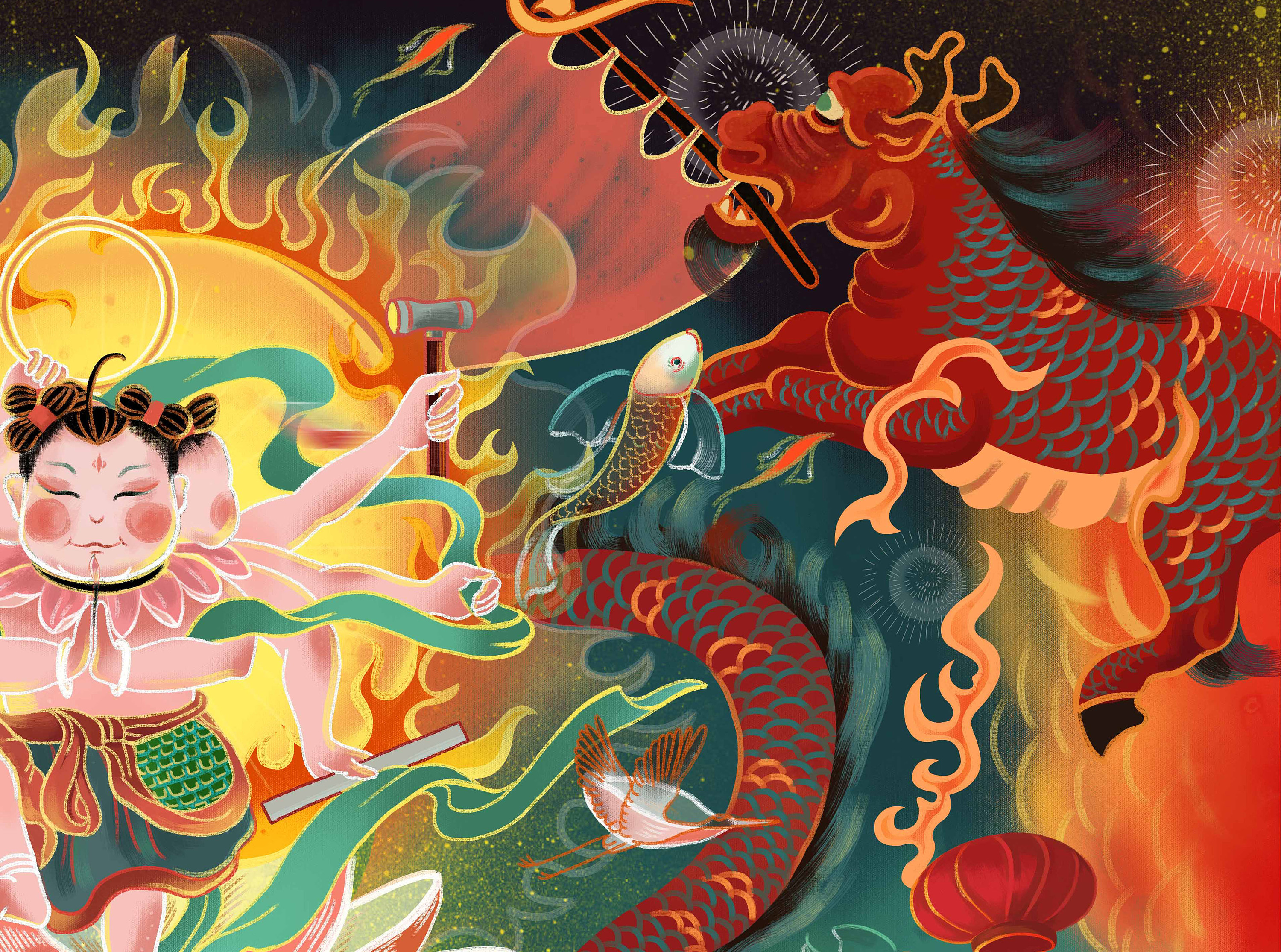 乾坤造物局文创插画视觉