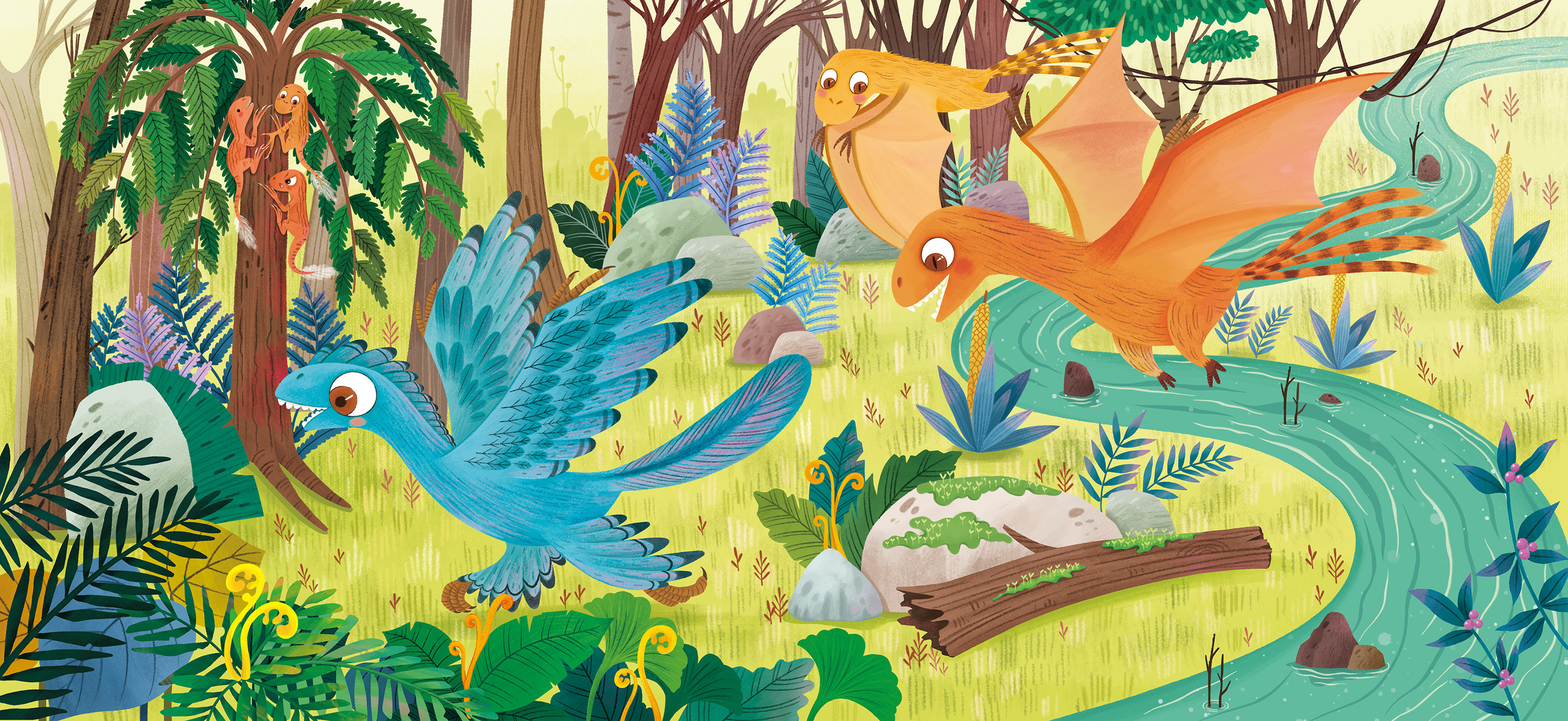 《揭秘小世界-恐龙》|插画|儿童插画|谢西西爱画画 - 原创作品 - 站酷 (ZCOOL)