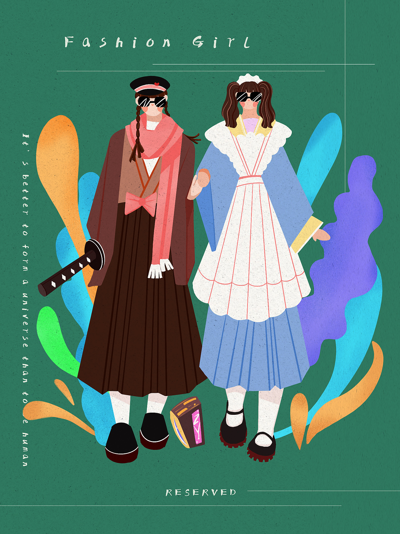 扁平插画——人物练习