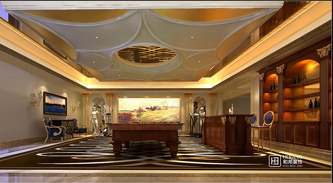 【和邦装饰】深圳别墅装修设计-郑州水木轩会所