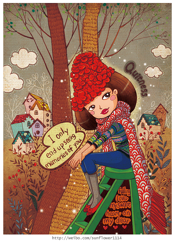 花花--绘生活！FloraZeng（图ZMjMwNDU2ODg=） - 艺术插画 - 站酷设计师爱绘集原创素材 - 站酷ZCOOL