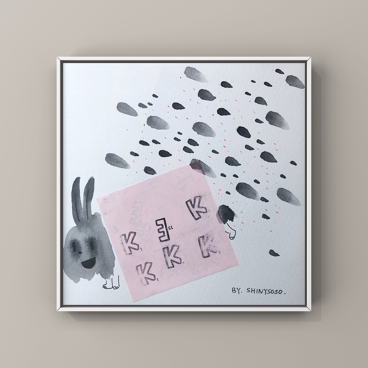 水彩小怪物(装饰画)