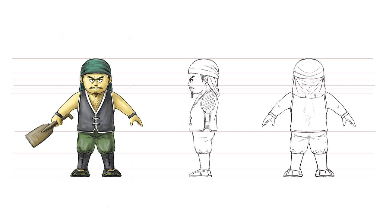 阮小二,阮小五,阮小七三兄弟,是梁山泊旁边石碣村人,个个武艺出众,敢