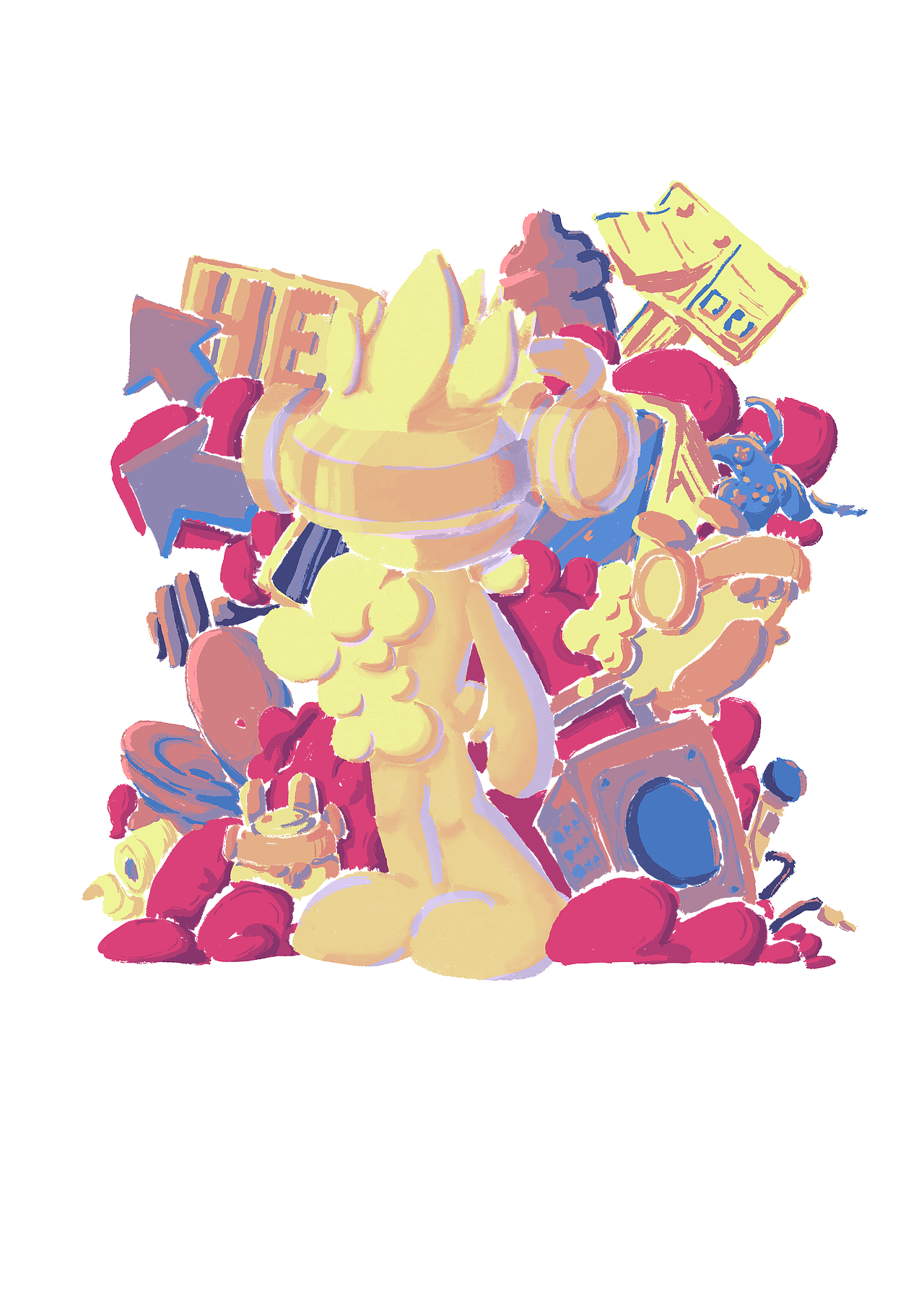 【虚蚀结合】品牌形象插画创作