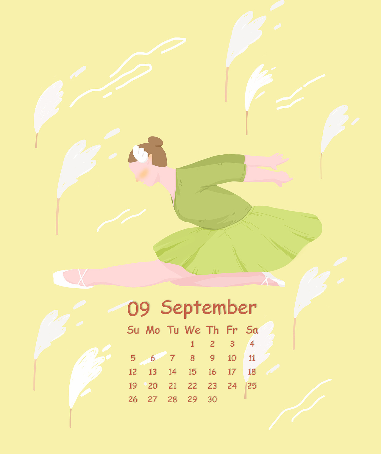 九月日历（图ZMjM2MTgzMjM2） - 艺术插画 - 站酷设计师舟大舟原创素材 - 站酷ZCOOL