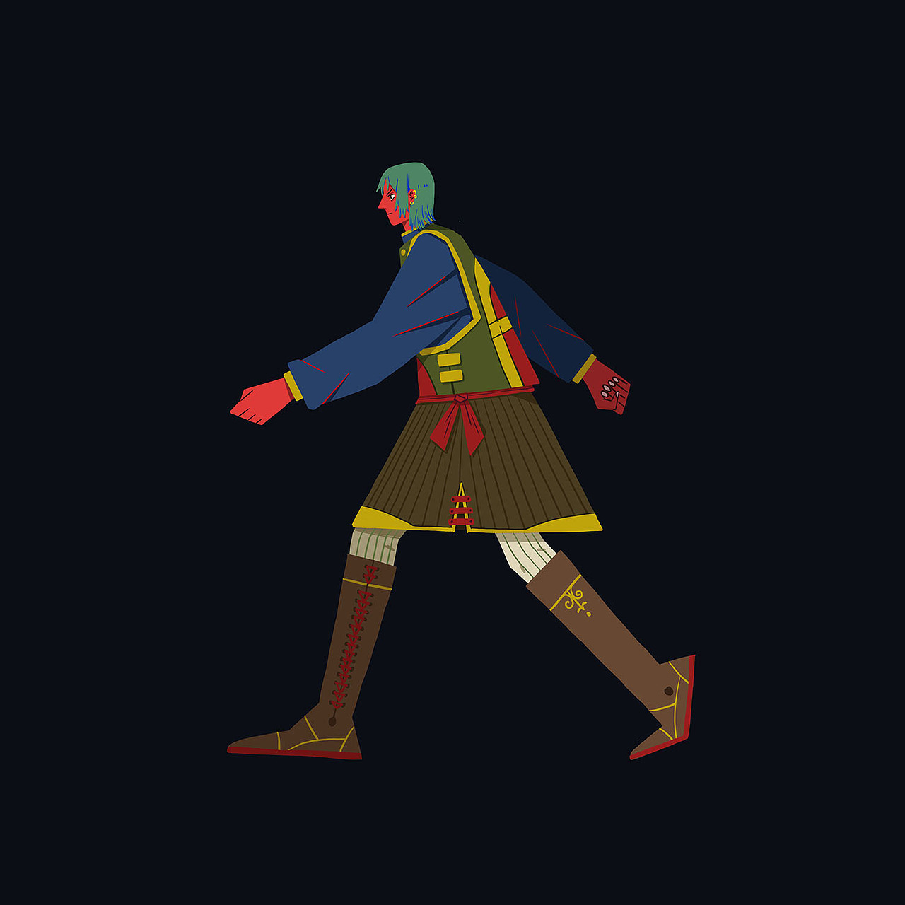 虚拟时装周服装插画