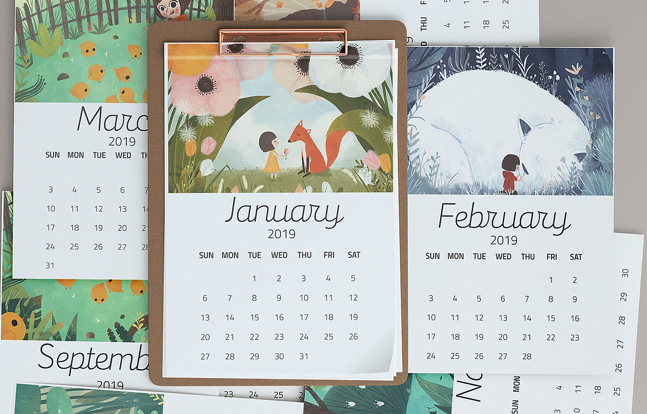 她和它們（圖ZMjM0NTcxNTQw） - 兒童插畫 - 站酷設計師一口一個小甜餅原創(chuàng)素材 - 站酷ZCOOL