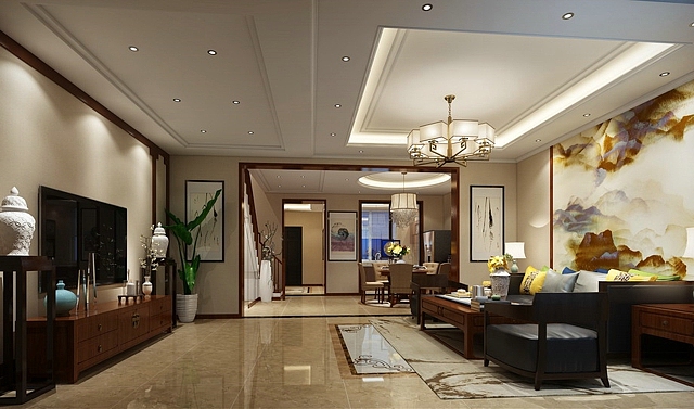 中国文化与现代艺术的完美结合丨国大御温泉别墅新中式装修设计