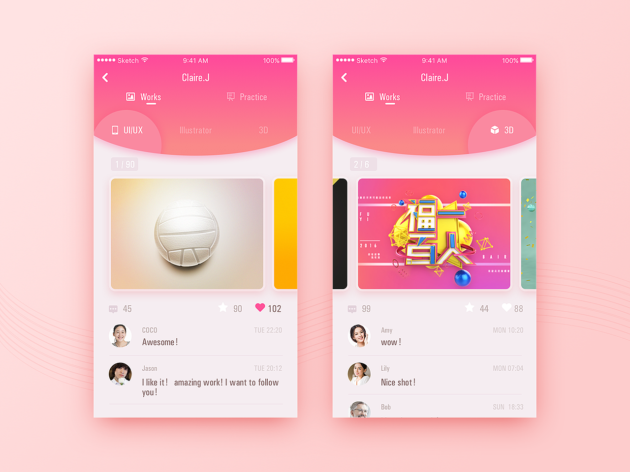 DRIBBBLE近期作品合集（图ZNjcyNjExMTI=） - APP界面 - 站酷设计师ClaireJ阿章原创素材 - 站酷ZCOOL