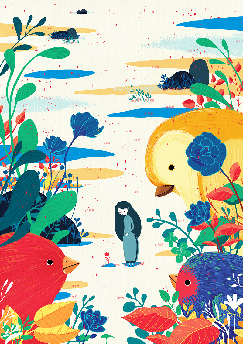 插画-春暖花开（图ZNzQ5MzEwMjA=） - 创作习作 - 站酷设计师daisykingsley原创素材 - 站酷ZCOOL