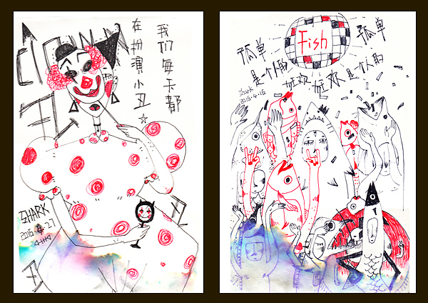 鲨鱼这半年的手账本合集（图ZNTk1NTA3ODQ=） - 新锐潮流插画 - 站酷设计师鲨鱼SHARK原创素材 - 站酷ZCOOL