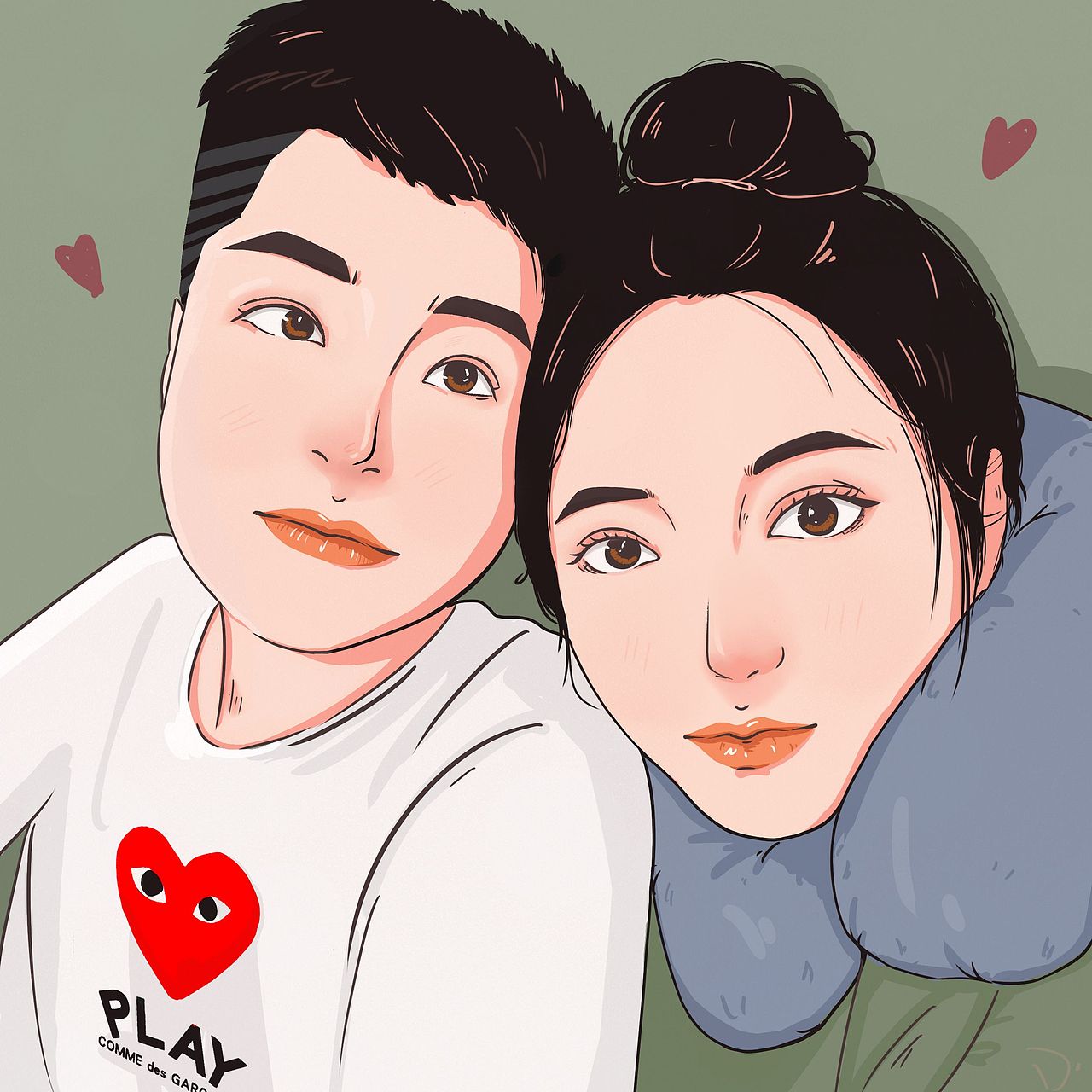 人头像（图ZMjI1OTAwOTg4） - 艺术插画 - 站酷设计师二条小咸鱼呀原创素材 - 站酷ZCOOL