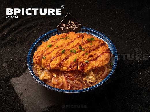 日式鸡排饭菜单拍摄