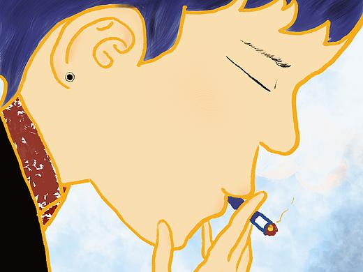 procreate动画·冒烟女子肖像