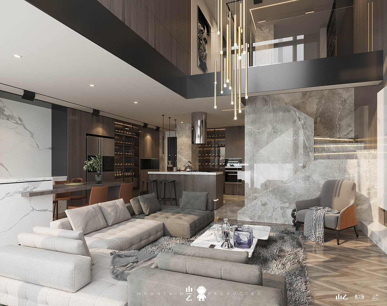 山乙建设丨中一鲲出loft公寓（图ZMjQ0MzI5NDE2） - 家装设计 - 站酷设计师山乙建设原创素材 - 站酷ZCOOL
