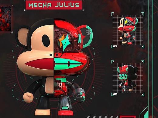 【设计分享】MECHA JULIUS 半机械大嘴猴系列一代盲盒