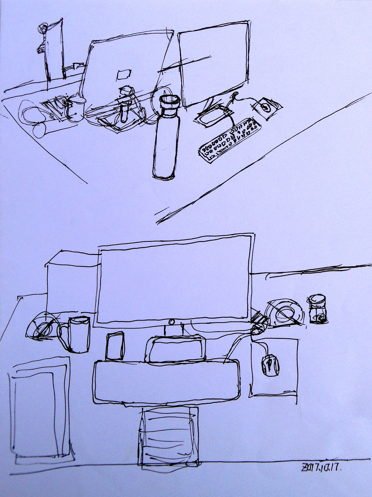 2016-2017零散绘画图集合(素描/水彩/线条图案)