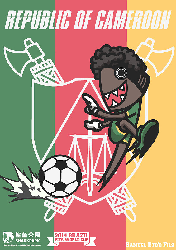 【鲨鱼公园】2014巴西世界杯32强插画海报（图ZMTcwNjgyMDg=） - 短篇/格漫 - 站酷设计师我是小小鲨原创素材 - 站酷ZCOOL