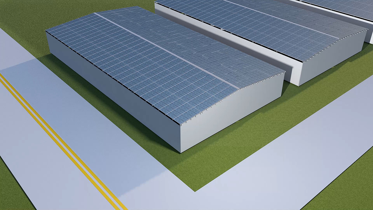 光伏建筑一体化-光伏车棚与厂房