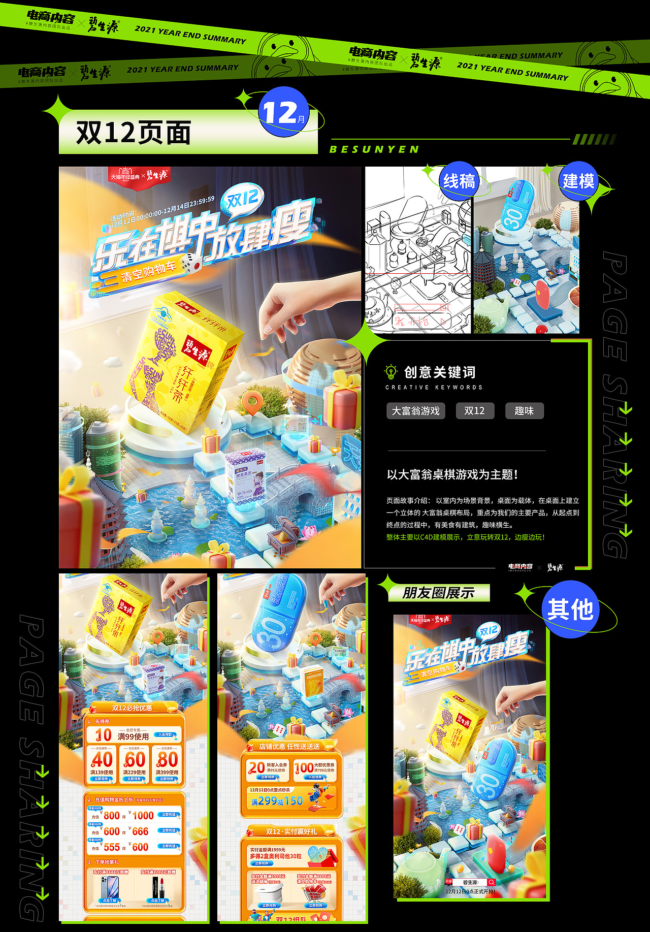 2021碧生源电商活动页面年终总结（图ZMjg1NjQxMDYw） - 电商 - 站酷设计师碧生源电商内容组原创素材 - 站酷ZCOOL