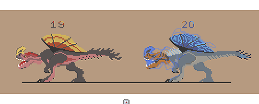 MHW世界＆冰原大型怪物像素畫第三期——獸龍種（圖ZMjA5MTcwMDUy） - 像素畫 - 站酷設(shè)計(jì)師灰鴿咯咯咯原創(chuàng)素材 - 站酷ZCOOL