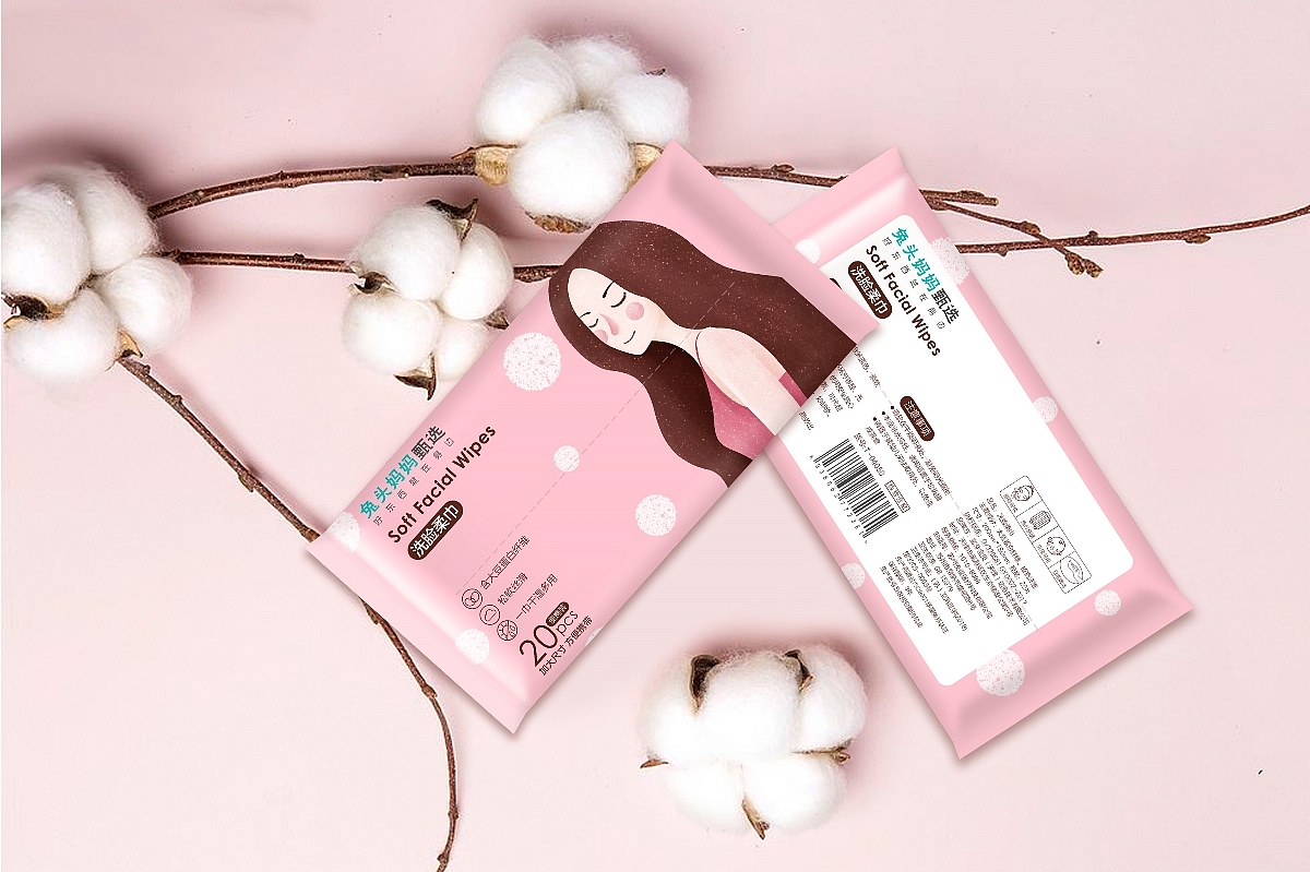 洗脸柔巾包装设计