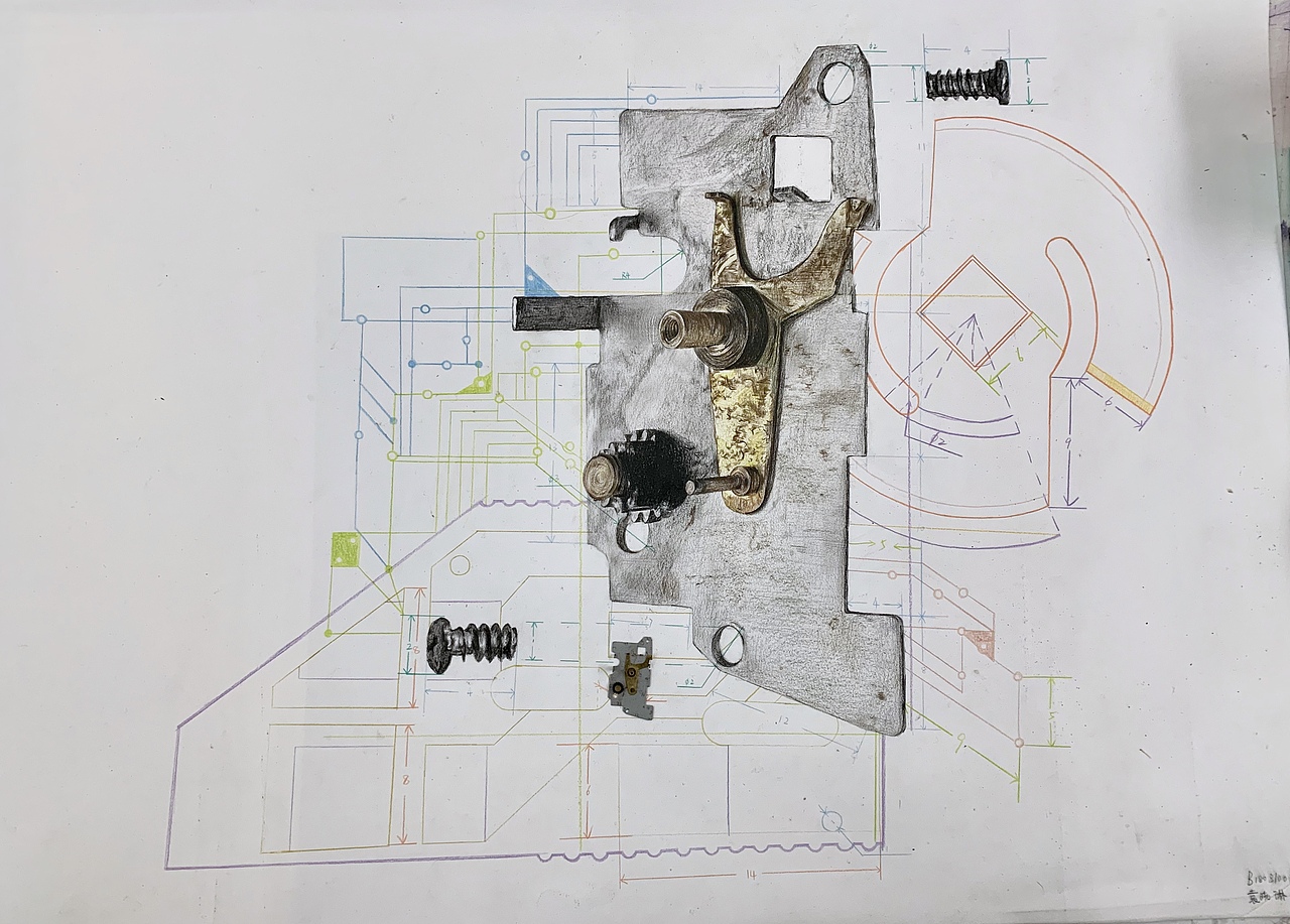 零件建构创意画（图ZMjE1NzM4NDM2） - 绘画 - 站酷设计师摸摸脸脸原创素材 - 站酷ZCOOL
