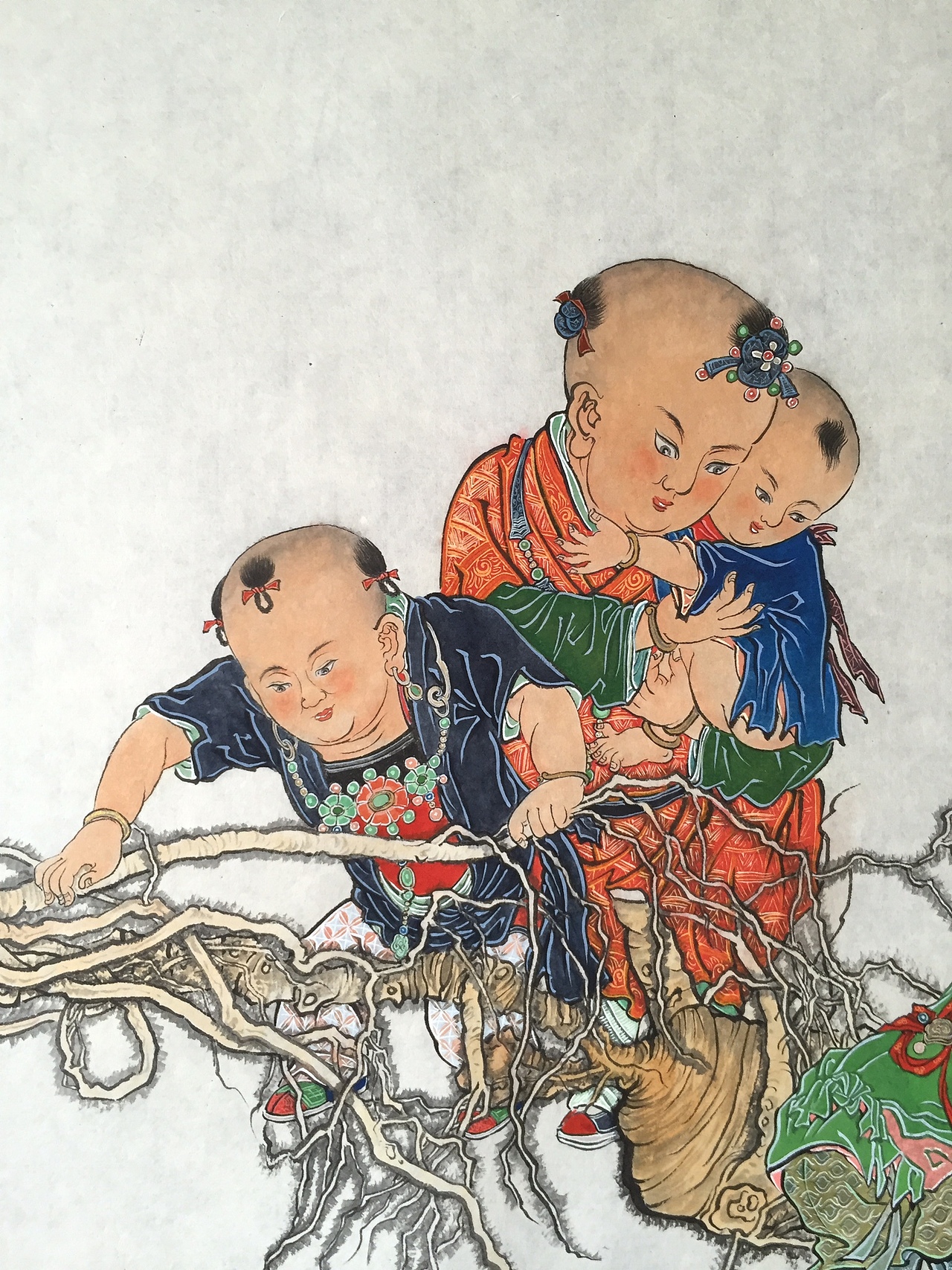 王磊(王倦勤)绘《参戏图》人物作品（图ZMTc0NjIwODMy） - 绘画 - 站酷设计师倦勤札记原创素材 - 站酷ZCOOL