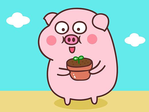 逗豆猪表情包 种花 微博@萌趣老逗